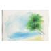 Stupell Industries Au-506-Giclee Simple Palm Tree Beach Painting by Lil' Rue Painting in Blue/Green | 10 H x 15 W x 0.5 D in | Wayfair