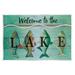 Stupell Industries Au-500-Giclee Welcome To The Lake Fishing Rope Graphic Art in Green | 10 H x 19 W x 0.5 D in | Wayfair au-500_wd_10x15