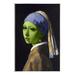 Stupell Industries Girl w/ Pearl Earring Alien by Lil' Rue Graphic Art in Blue/Brown | 15 H x 10 W x 0.5 D in | Wayfair aw-292_wd_10x15