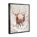 Stupell Industries Elks Snowy Forest Wildlife by Pip Wilson Canvas in Brown/Gray | 31 H x 25 W x 1.7 D in | Wayfair aw-055_ffb_24x30