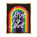 Stupell Industries Love LGBTQ Pride Rainbow by Angela Nickeas Graphic Art Canvas in Blue/Red/Yellow | 21 H x 17 W x 1.7 D in | Wayfair