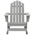 Breakwater Bay Adirondack Rocking Chair Porch Rocker Outdoor Patio Lawn Chair Wood in Green/Gray | Wayfair 1FFCE74ED91A473F8317AABB9F6255FC