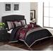 Willa Arlo™ Interiors Urbanek Microfiber 7 Piece Comforter Set Polyester/Polyfill/Microfiber in Black/Gray/Red | Wayfair Lincoln-CK