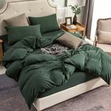 Eider & Ivory™ Fordbridge Jersey Duvet Cover Set Cotton/Jersey Knit/T-Shirt in Green | California King Duvet Cover + 2 King Shams | Wayfair