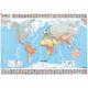 Michelin Karte Die Welt, englische Ausgabe, Plano, plastifiziert, mit Leiste