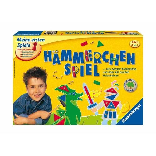 Ravensburger 21422 – Hämmerchen Spiel – Beschäftigung für Kinder, Nagelspiel für 1-4 Spieler, Geschicklichkeitsspiel ab 4 Jahren geeignet