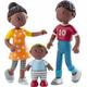 HABA 306696 - Little Friends, Spielset Familienzeit, Minipuppen Mama/Papa/Kind, Biegepuppen, 3-teilig - HABA Sales GmbH & Co. KG