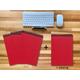 A 4 Notizblock - Set, 3+1 gratis, Luxury 80 Seiten ROT JUPITER GLITTER-OPTIK, blanko