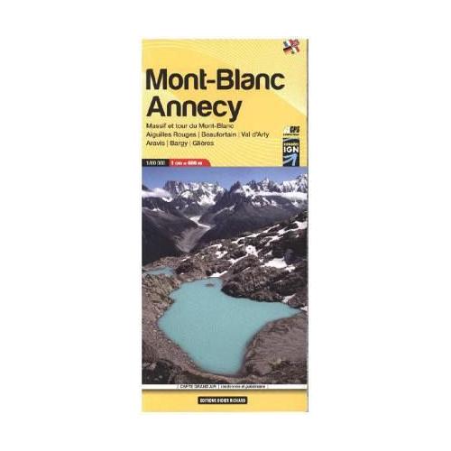 Karte Mont Blanc Annecy