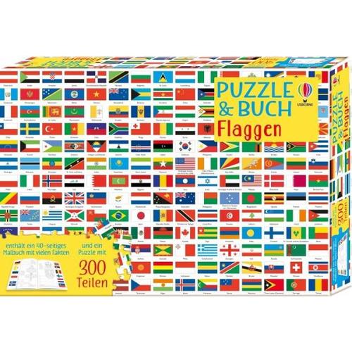 Puzzle & Buch: Flaggen - Usborne Verlag