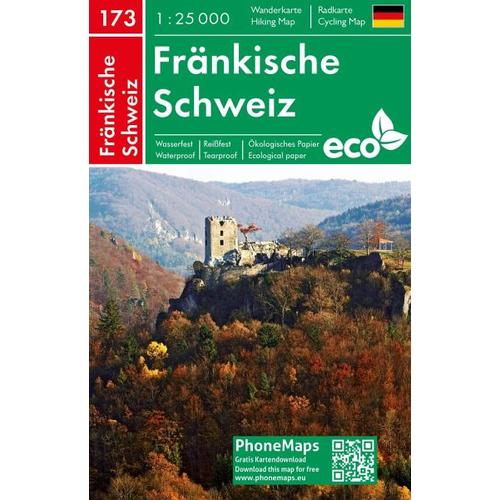 Fränkische Schweiz, Wander – Radkarte 1 : 25 000