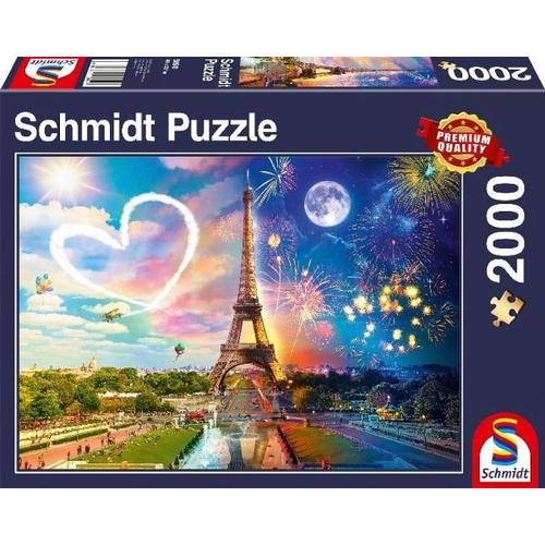 Schmidt 58941 - Paris, Tag und Nacht, Puzzle, 2000 Teile - Schmidt Spiele