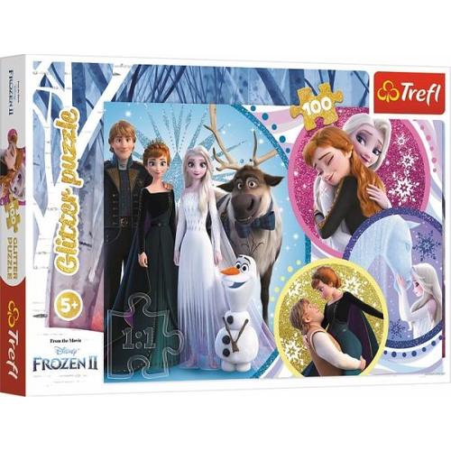 Disney Frozen Glitterpuzzle, Im Schein der Liebe (Kinderpuzzle) - Trefl