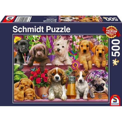 Hunde im Regal (Puzzle) - Schmidt Spiele