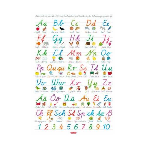 Mein Schreibschrift-ABC mit Buchstaben und Lauten in der Schulausgangsschrift (SAS), L 70 x 100 cm – Spielend Lernen Verlag