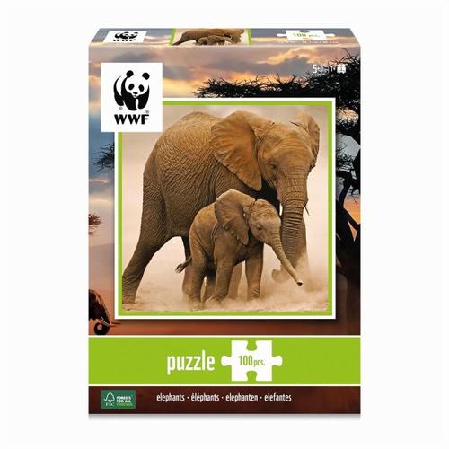 WWF Puzzle 7230207 - Afrikanische Elefanten, Puzzle, 100 Teile - Carletto Deutschland / ambassador