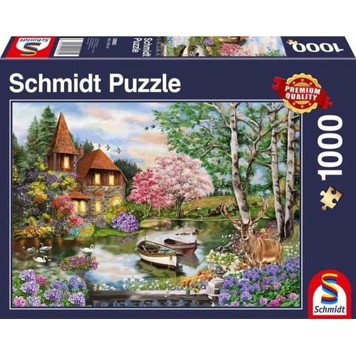 Schmidt 58985 - Haus am See, Puzzle, 1000 Teile - Schmidt Spiele