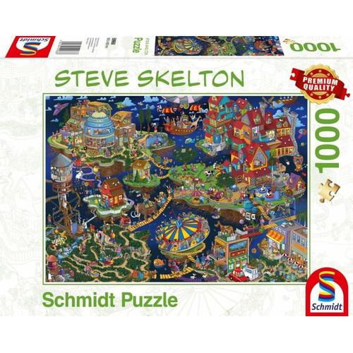 Schmidt 59968 – Steve Skelton, Verrückte Welt, Puzzle, 1000 Teile – Schmidt Spiele