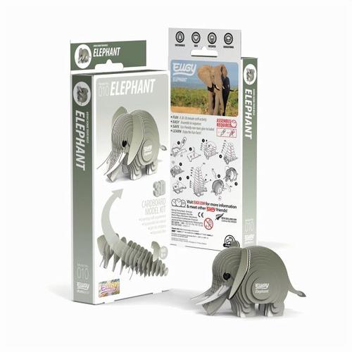 EUGY 650010 - Elefant, 3D-Tier-Puzzle, DIY-Bastelset - Carletto Deutschland / Eugy
