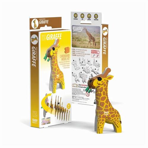 EUGY 650009 - Giraffe, 3D-Tier-Puzzle, DIY-Bastelset - Carletto Deutschland / Eugy