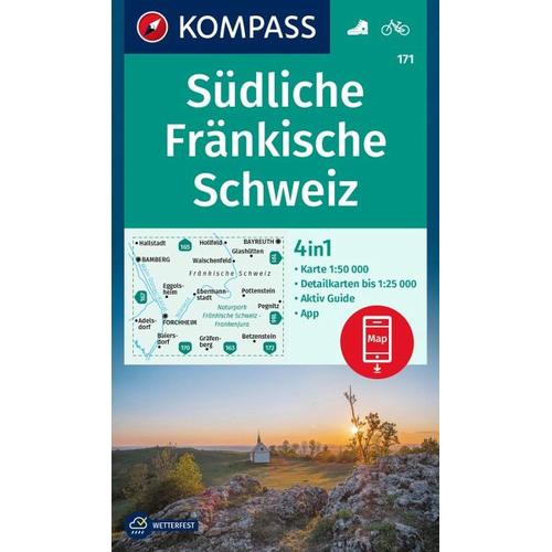 KOMPASS Wanderkarte 171 Südliche Fränkische Schweiz 1:50.000