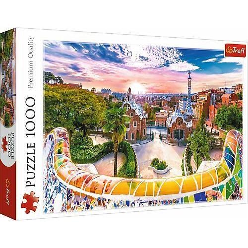 Puzzle 1000 Sonnenuntergang in Barcelona, Spanien - Trefl