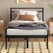 Ebern Designs Nicketa 39.2" Metal Platform w/ Central Bed Support Metal in Black | 39.2 H x 39.3 W x 78.6 D in | Wayfair