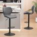 George Oliver Denita Swivel & Adjustable Counter Height Barstool Wood in Brown | 22 W x 19 D in | Wayfair 1794FE9827444E539622B80FA5BB4E37