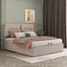 Latitude Run® Queen Platform Bed Upholstered/Velvet in Brown | 44.5 H x 63.8 W x 81.3 D in | Wayfair ED9EE942977D408E89B7E852A38FA058