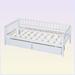 Harriet Bee Iesa Solid Wood Daybed in White | 28 H x 42 W x 80 D in | Wayfair 23C685FC7E394F5BABEDE66F109CBAFB