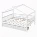 Harper Orchard Malinta Bed Wood in White | 62.89 H x 56.99 W x 79.49 D in | Wayfair 0D647EAA97144EF8AC5E1CF5F258204A