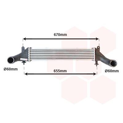 VAN WEZEL Ladeluftkühler für MERCEDES-BENZ A1705000200 1705000200 A1705000300 30004260