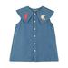 ZRBYWB Girl s Sleeveless Casual Sundress Holiday Denim Embroidered Cartoon Sundress Dress Baby Girl Clothes