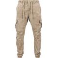 Cargohose URBAN CLASSICS "Herren Camo Cargo Jogging Pants" Gr. 44, Normalgrößen, beige (sand camouflage) Herren Hosen Trendfarbe: Naturtöne