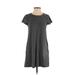 Gap Casual Dress - A-Line: Gray Solid Dresses - Women's Size Small