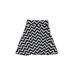 Lularoe Casual A-Line Skirt Mini: Black Chevron/Herringbone Bottoms - Women's Size 8