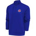 Men's Antigua Blue Motor City Cruise Generation Quarter-Zip Pullover Top