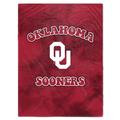 Oklahoma Sooners 60'' x 70'' Bubble Tie-Dye Flannel Sherpa Blanket