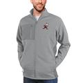 Men's Antigua Heathered Gray Cleveland Browns Course Full-Zip Jacket