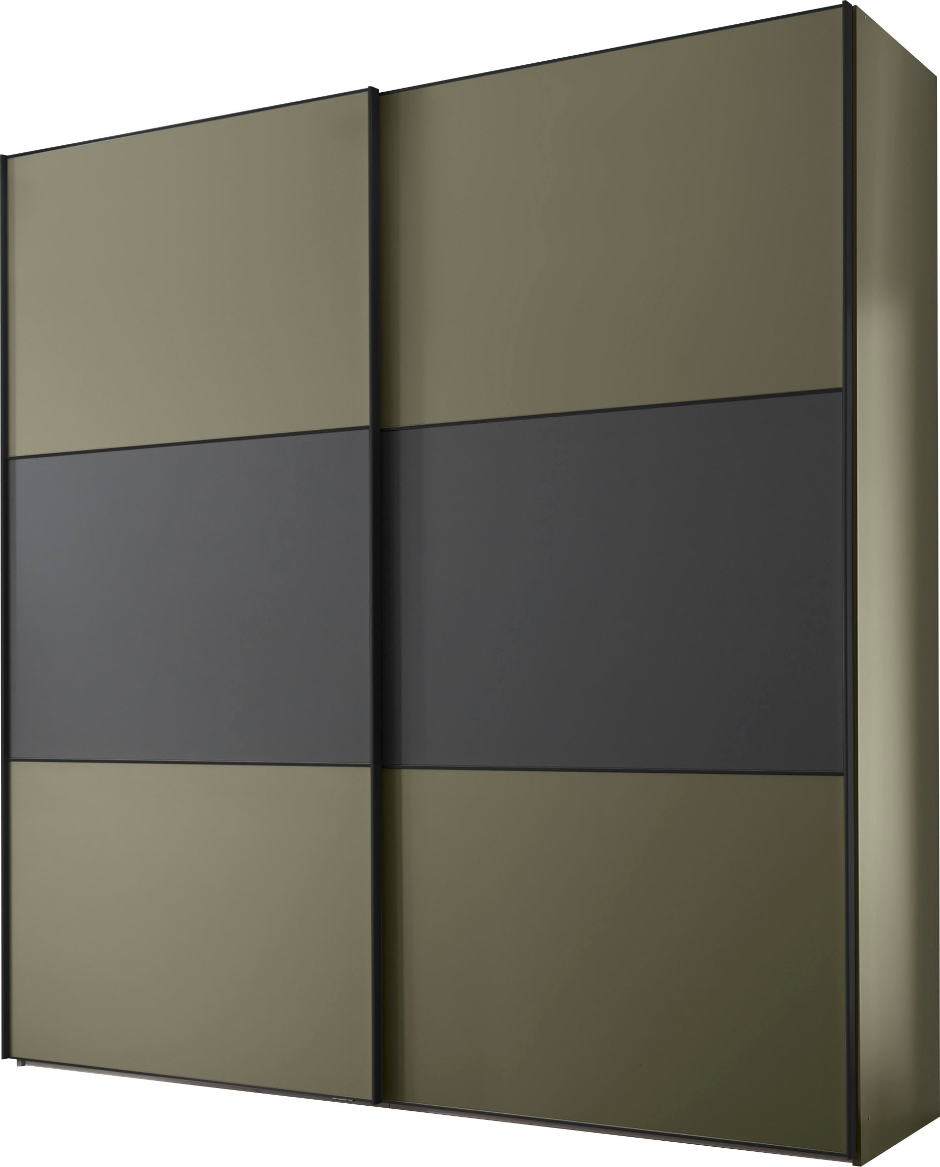 Schwebetürenschrank STAUD "Includo, Made in Germany", dekor salbei, vulkan, B:200cm H:222cm T:68cm, Holzwerkstoff, Schränke, Mit vier verschiedenen Ausstattungsvarianten Image