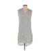 Madewell Casual Dress - Shift V Neck Sleeveless: White Dresses - Women's Size X-Small