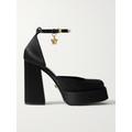 Versace - Medusa Aevitas Embellished Satin Platform Pumps - Black