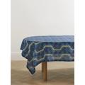 Cabana - Topkapi Printed Linen Tablecloth - Blue