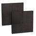 Azar Displays Pegboard Wall Panel Storage Solution, Size: 24"x 24", 2-Pack Plastic in Black | 24 H x 24 W x 0.875 D in | Wayfair 772424-BLK-2PK