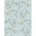 Galerie Wallcoverings Spring Blossom Chinoiserie Floral Vine 33' L x 21" W Wallpaper Roll Non-Woven in Blue | 21 W in | Wayfair 1900-1