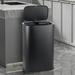 MoNiBloom 14.5 Gallons Stainless Steel Garbage Bin Motion Sensor Trash Can w/ Lid Stainless Steel in Black | 24 H x 16.5 W x 11 D in | Wayfair