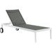 Meridian Furniture Nizuc Grey Outdoor Patio Mesh Chaise Lounge Chair