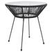 OWSOO Patio Dining Table Black Ã˜27.6 x29.1 Rattan and Glass