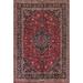 Traditional Signed Mashad Persian Vintage Rug Handmade Wool Carpet - 8'0"x 10'9"
