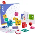 Jouet d'expressions en bois Cube magique en bois blocs de construction jouets éducatifs